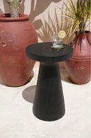 mesa auxiliar de madera de suar negro 40x40x60cm