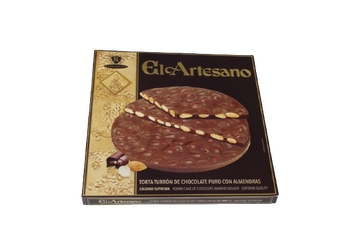 Torta de turron de Chocolate Puro 70% cacao con Almendra 200g - El...