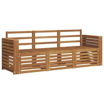 Juegos De Sofás 3 Uds. Natural Madera De Acacia Sólida Vidaxl