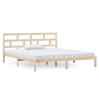 estructura cama doble pequena madera maciza 135x190 cm vidaxl