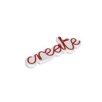 Iluminación Led Decorativa De Plástico Create Rojo 35x15x2 Cm