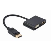gembird displayport macho a hdmi hembra  vga hembra negro