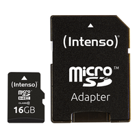 memoria 16 gb micro micro sdhc intenso clase 10  adaptador usb20
