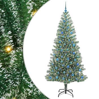 Árbol De Navidad | Decoraciones De Navidad Artificial Nevado Con Luz Led Verde Y 240 Cm