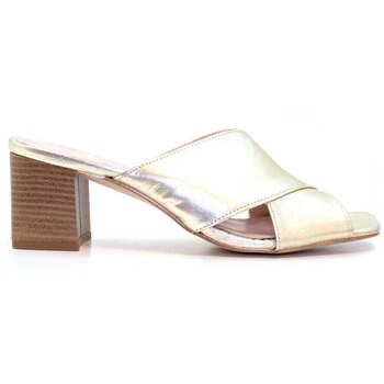 Narf Sandalias zueco zoe metalizado platino para mujer