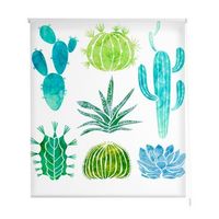 estoralis - estor enrollable translucido  estampado flores  130 x 180 cm anchoalto tamano tela 127 x 175 cm  f-3136 unico