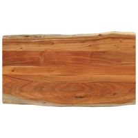 tablero de mesa rectangular borde natural acacia 120x60x25 cm vidaxl