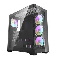 caja pc darkflash ds900 negra mid tower con 7 ventiladores argb