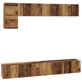 Conjunto De Mueble De Tv 5 Uds. Madera Envejecida Vidaxl