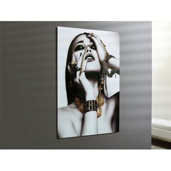 Cuadro Cristal Impr. Retrato Mujer 80x120 Cms. 80x1x120 Cms