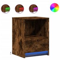 mesita de noche 34x38x50 cm madera - marron