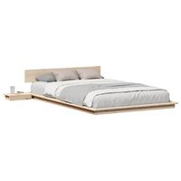 cama matrimonial  cama para adulto  estructura de cama marron 120 x 190 cm madera