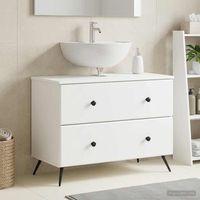 vidaxl mueble de lavabo para bano breda blanco 82 x 41 x 59 cm