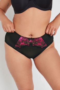 Yours Bragas Negras Y Rosas Con Detalle De Encaje
