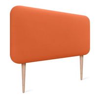 dhome cabecero tapizado liso redondeado polipiel con patas para pared acusticos cabeceros absorbentes cabezal cama dormitorio naranja 95cm