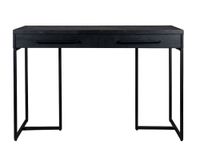 consola de madera de acacia y acero negro