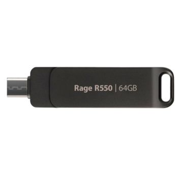 Lápiz USB Patriot Rage R550 64 GB USB-A y USB-C 3.2 Gen 1 100 MB/s