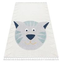 alfombra yoyo gd80 blanco  gris - tigre para ninos estructural sen 200x290 cm