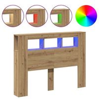 cabecero  panel de cabecero  decoracion de pared led madera ingenieria roble artisan 140x185x1035 cm