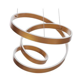 Lámpara De Techo Led De Metal Dorado Aluminio Forma De Nudo Glamour Moderno Wanli
