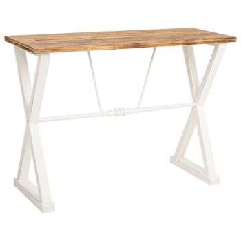 Recibidor de madera y metal lacado 106x40x76,5h cm - blanco