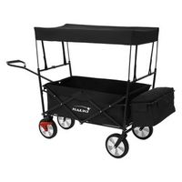 carro de mano plegable con techo negro transporte de equipamento
