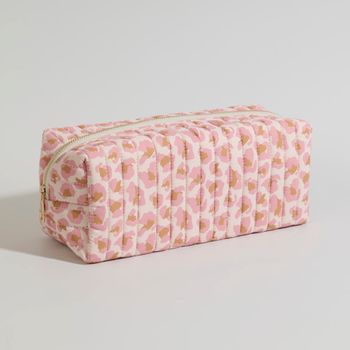 Neceser con estampado rosa 