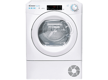 Secadora bomba de calor - Candy Smart Pro CSOE H9A2TE-S, 9kg, 15 programas, Wi-Fi, Función anti-arrugas, Blanco