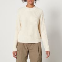 ami label cotton and wool-blend jumper - l