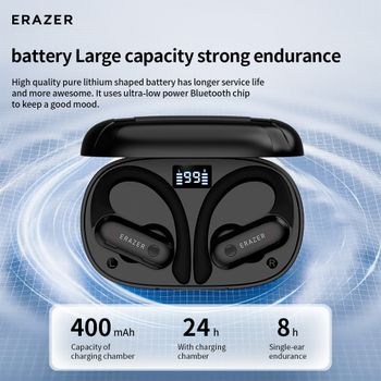 Lenovo-auriculares Bluetooth QT60, cascos deportivos con gancho para la oreja, modo de juego, batería de 30 horas de duración, calidad de sonido HiFi