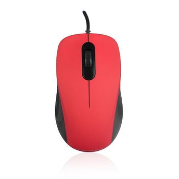 Ratón MODECOM MC-M10S USB 1000 DPI Rojo Ambidiestro Cableado
