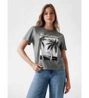 guess para mujer w5yi17i3z14 camiseta estampada gris xs casual algodon manga corta