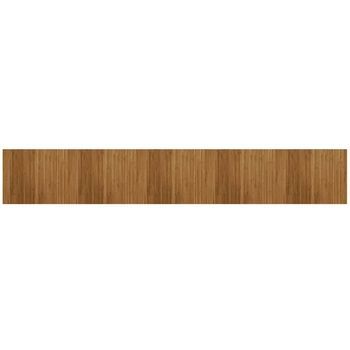Alfombra Rectangular Bambú Marrón 80x500 Cm Vidaxl