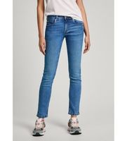 pepe jeans para mujer pl204737hv8 jeans slim lw azul 2934 casual algodon denim sostenible