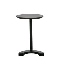 mesa de centro en madera y metal negro