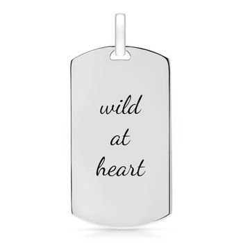 Moderno 925 plata dog tag grabado incl.