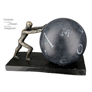 Casablanca By Gilde Figura Decorativa Escultura Sujetalibros Empujando H. 15,5 Cm