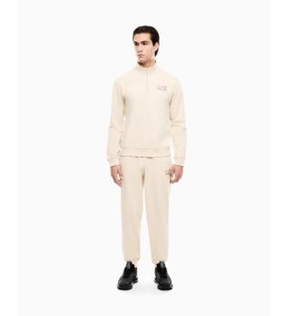 EA7 para hombre. 7M001317_AF13512 Conjunto Visibility M Beige (S), Casual, Deportivo, Algodón, Manga larga