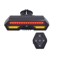 veanxin luz trasera de bicicleta con control remoto inalambrico recargable superbrillante resistente al agua negro