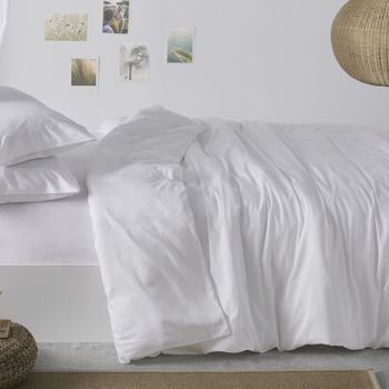 Juego De Funda Nórdica Algodón 100% Algodón 90 X 190/200 Cm - Blanco - Burrito Blanco