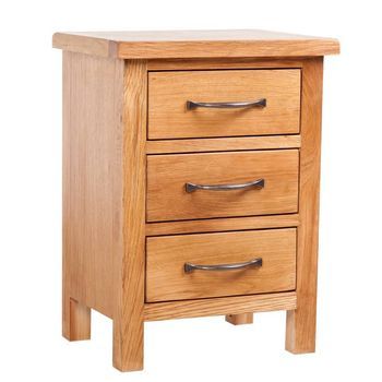 Mesita De Noche - Mueble Para Dormitorio - Roble Macizo - Marrón (40x30x54cm)
