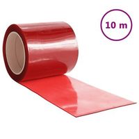 tira de cortina para puertas pvc rojo 200x16 mm 10 m