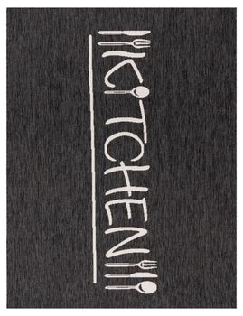 Alfombra de cocina Cuisinea antracita 60x100 cm