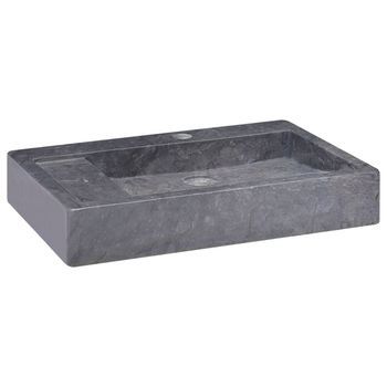 Lavabo Mármol Negro 58x39x10 Cm Vidaxl