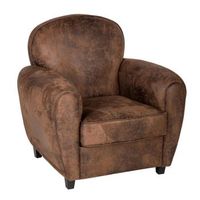 sillon club stanis efecto cuero marron