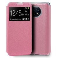 cool funda flip cover liso rosa para xiaomi redmi note 9t
