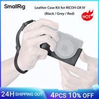 funda de cuero smallrig gr iv kit de funda para camara ricoh gr iv  gr iii  gr iiix  gr iii hdf  gr iiix hdf negrogrisrojo