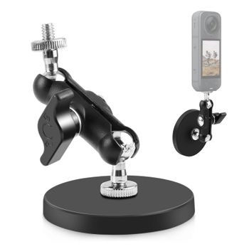 PULUZ-Clip magnético para cámara de acción, adaptador de soporte con interfaz de 1/4 pulgadas para cámara GoPro MISSION 1/1 PRO/Insta360/DJI
