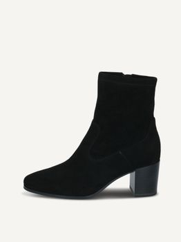 CAPRICE Bootie, black, made of Textiles with Block heel, Size 38