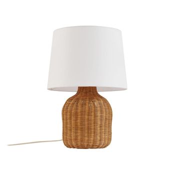 Lámpara de mesa de madera blanco